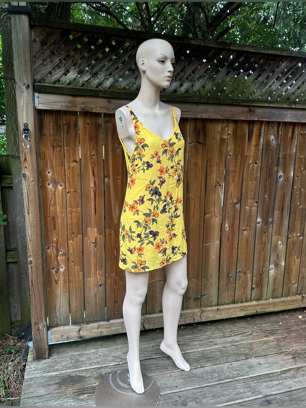 Yellow Floral Slip Dress